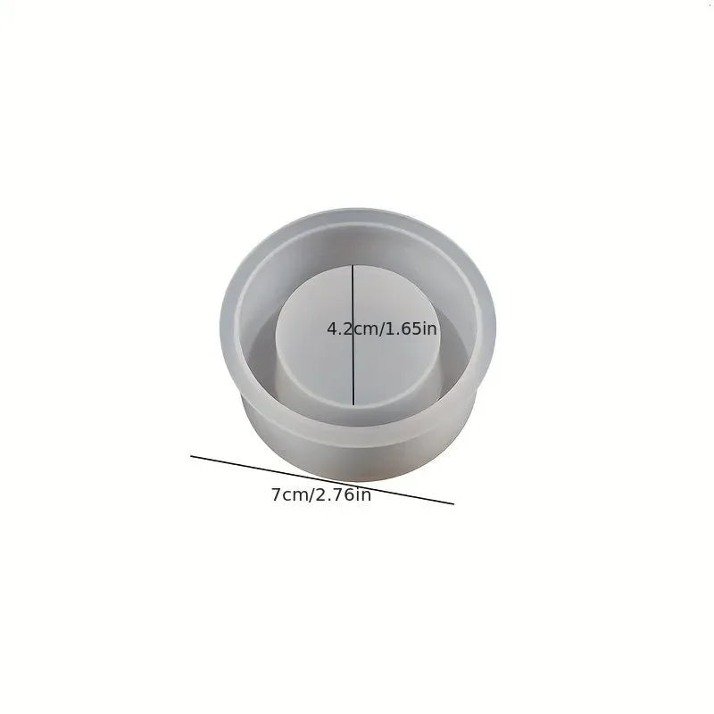 1/2/3 Hole DIY Crystal Epoxy Plastic Resin Mold Porous Round Aromatherapy Gypsum Candle Holder Ornament Silicone Mold