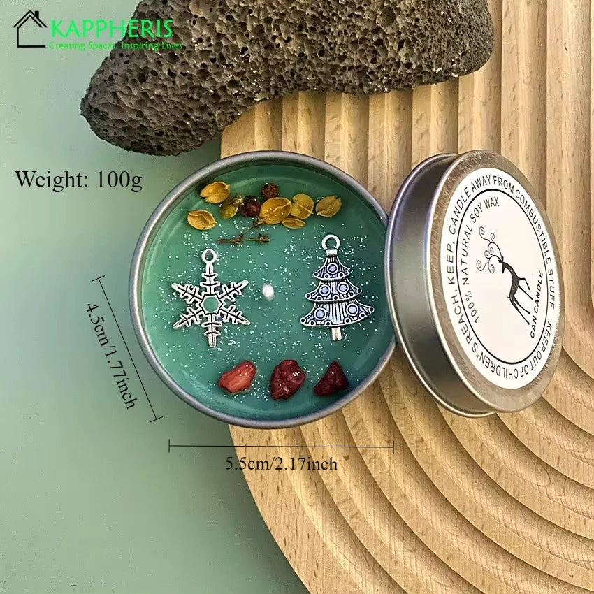 8OZ Crystal Candle Wholesale Tin Can Vanilla Scented Candles In Jars Real Herbs Crystal Candles Home Decoration Lily Rose