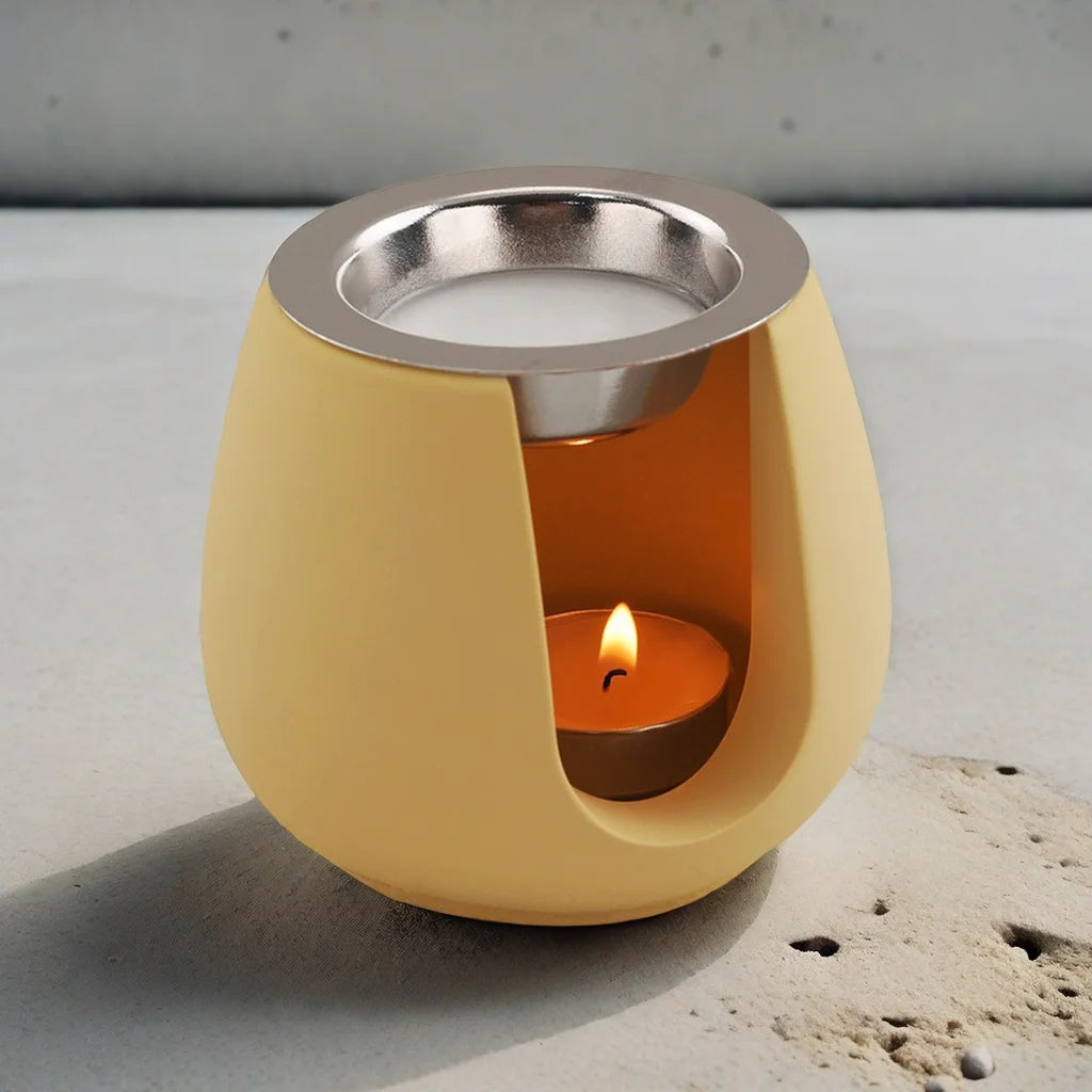 Heating Aroma Candle Holder Concrete Silicone Mold Round Melted Wax Furnace Diffusing Gypsum Hydroponic Test Tube Planters Mould
