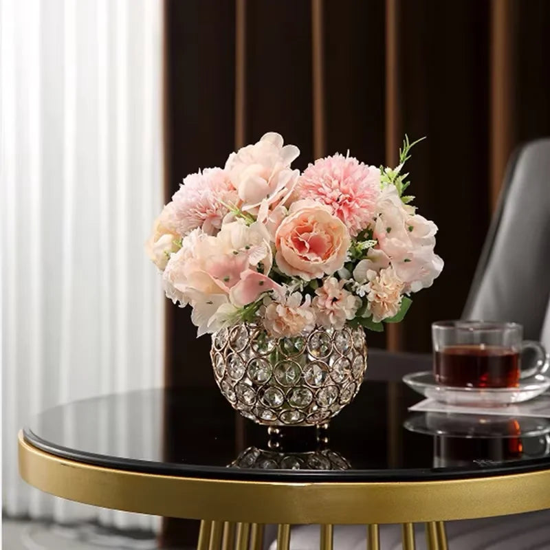 Gold Crystal Candle Holder Table Decorations for Honey Candles Holders Weddings Decoration Tea lights Holder Bases for Candle