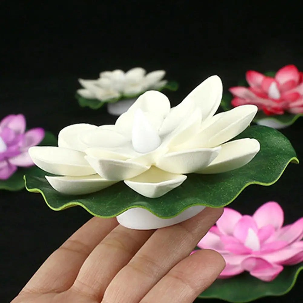 Lotus Night Light Floating Water Flower  Lotus Sensor Night Lamp Floating WaterGlow Flower Lamps Garden Decor Festive Wishing