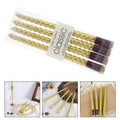 4 Pcs Golden Long Spiral Candles Wax Pillar Home Decor Birthday Party Wedding Anniversary Baby Shower Bridal Spiral Taper