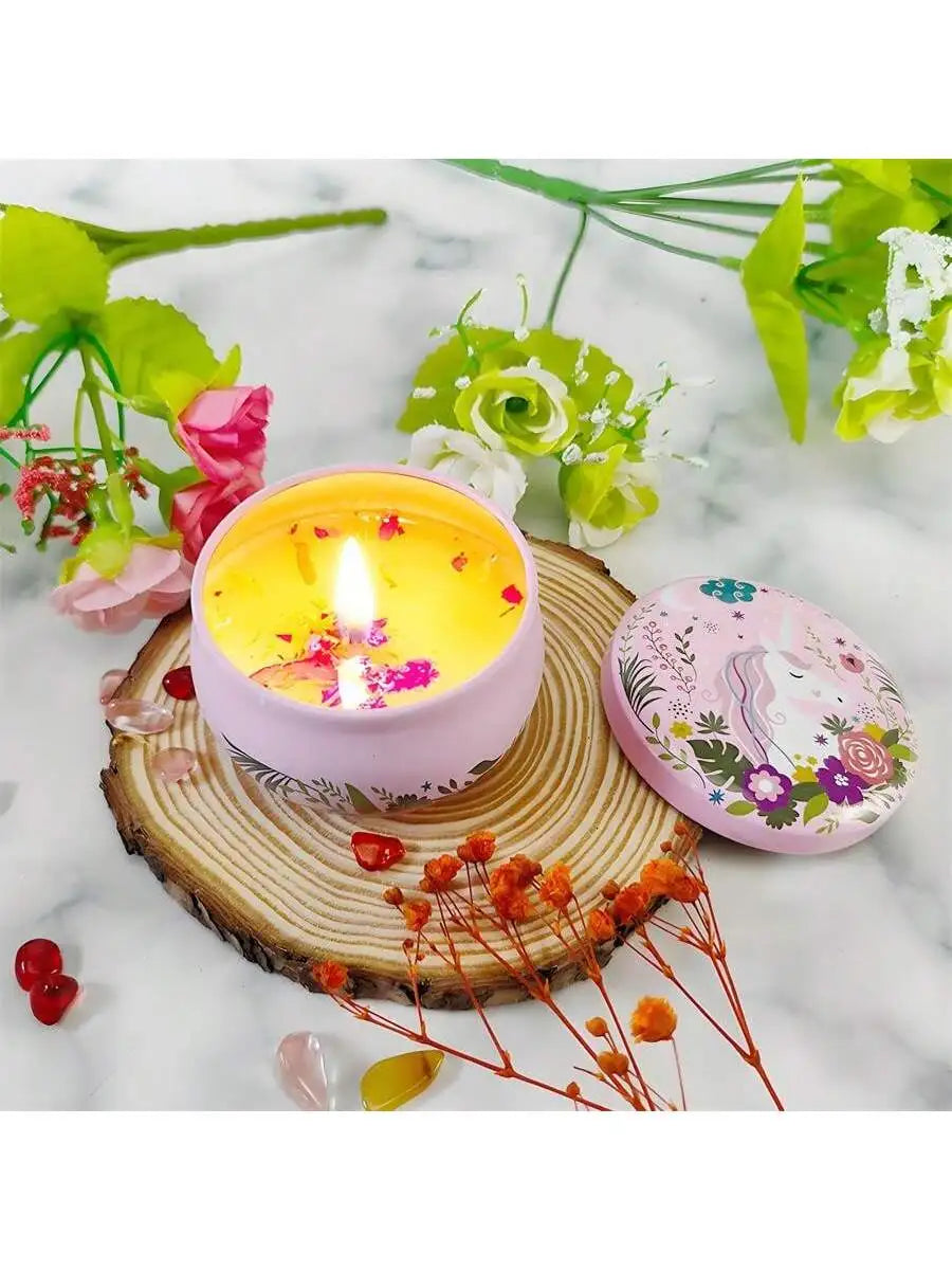 4 cans/set of hot melt wax aromatherapy set, homemade soy candle cup, flower candles for wedding and holiday decoration