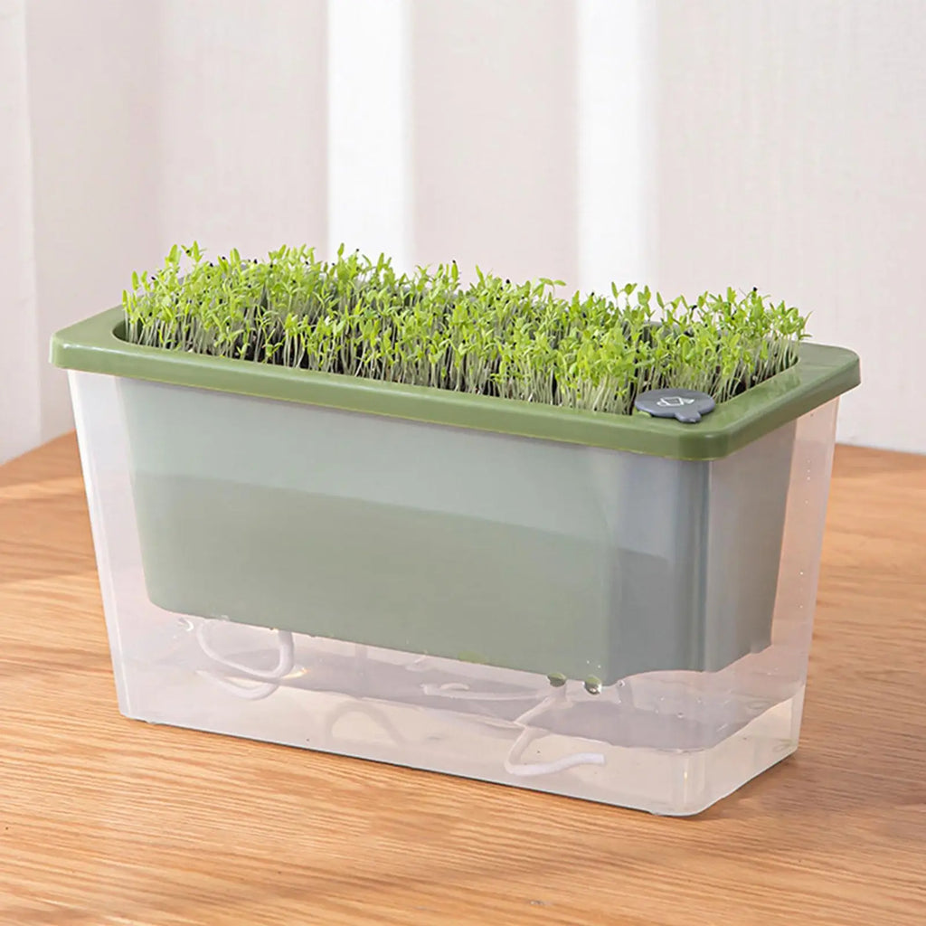 Balcony Self Watering Planter Flowerpot Indoor Succulent Hydroponic Plants Window Planter Box Bottom Home Indoor Lazy Flower Pot