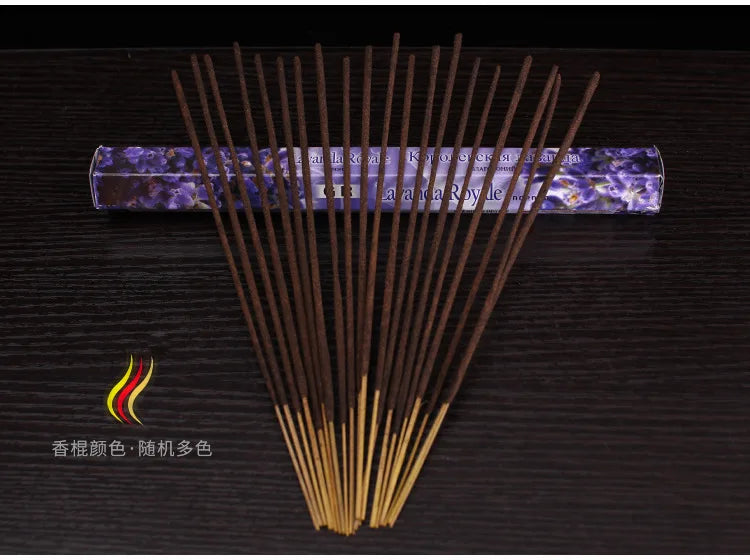 20pcs/set Home Fragrance Stick Incense Indian Royal Lavender Sandalwood gardenia Burning Artificial Scent  for Healthy Yoga Room