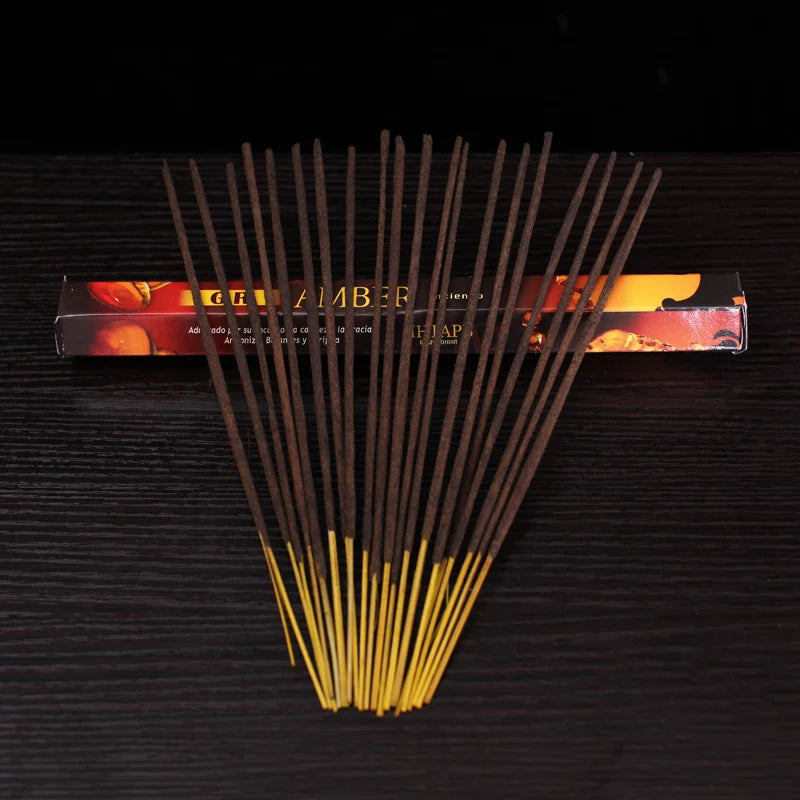 India Incense Amber Aroma Incense Stick Original Imported Big Box Air Clean Fragrance Incense Home Decor