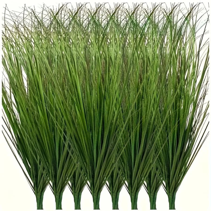 10 PCS Artificial Green Plants- Resin Onion Grass Suitable for Indoor/Outdoor Decoration- Can Used Festive Weddings Decorations