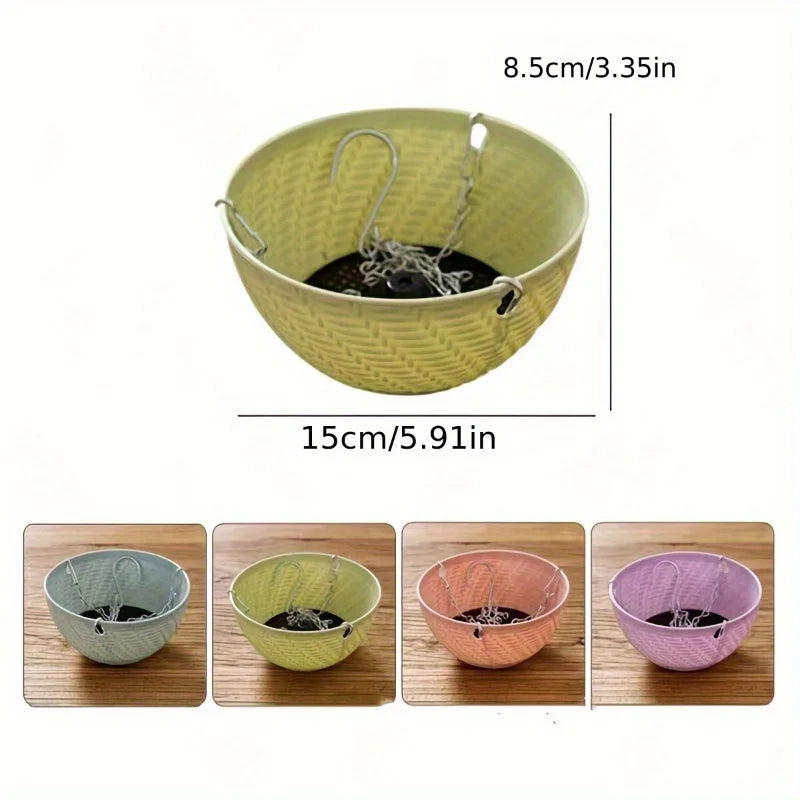 2pcsHanging Flower Pots and Hanging Pots on Outdoor Garden Balconies. Suitable for Indoor and Outdoor Green Plants
