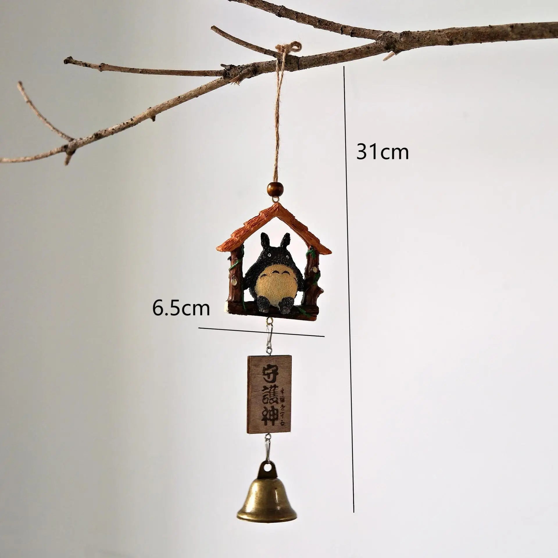 Cartoon Totoro Wind Chime  Resin Hanging Bell Creative Home Decor Wall Ornament Household Goods