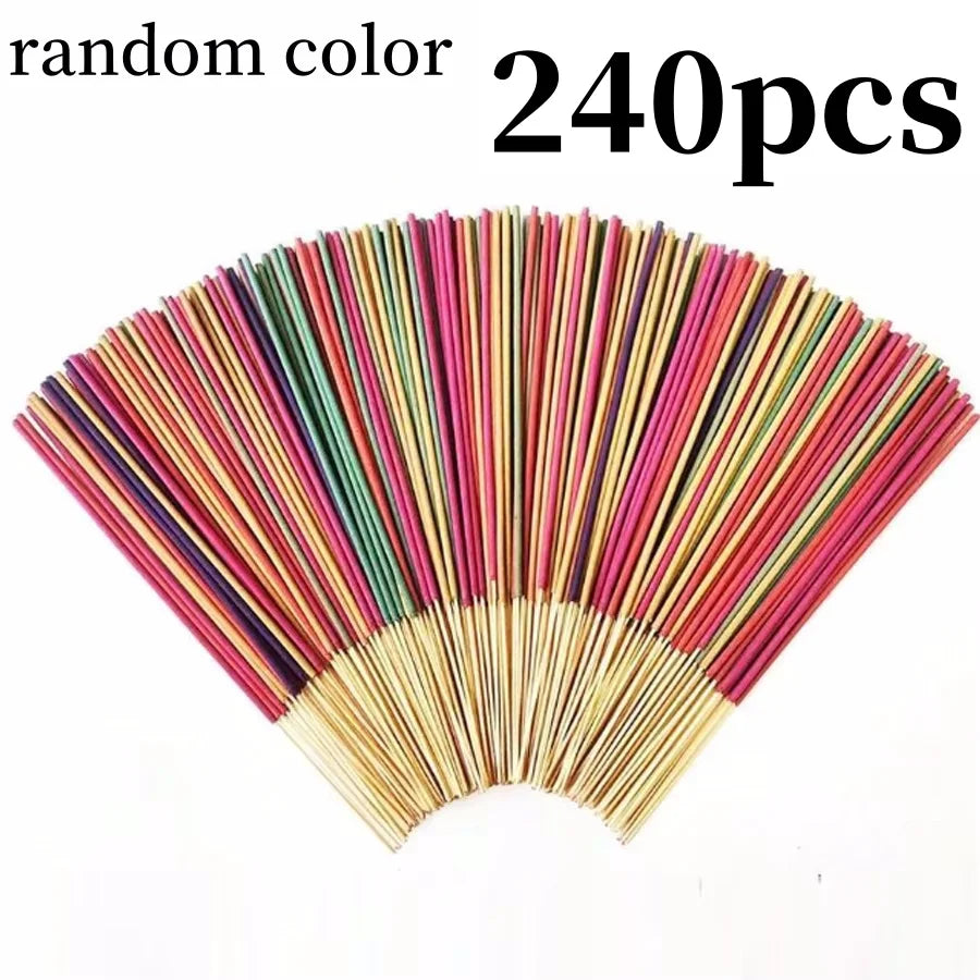 30-240pc Aromatherapy Incense Sticks 7 Natural Fragrances Lavender Jasmine Ocean Rose Sakura Incense Burner for Yoga Meditation