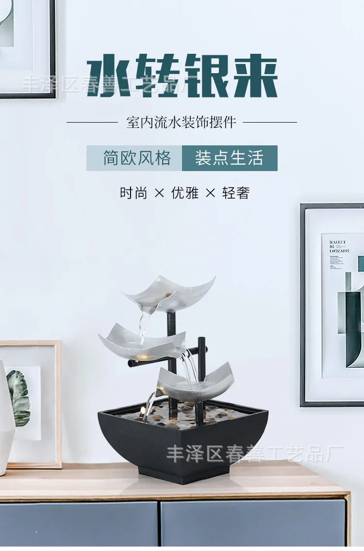 Water Decoration Tabletop Fountain Crafts Office Water Fountain Feng Shui Decoration Home Accessories