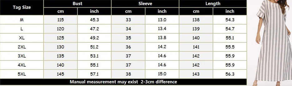 Womens Cotton Linen Dress Big size 5XL large size Kaftan Long Sleeve 2026 Summer Striped Women Large Size Long Maxi Boho Dresses