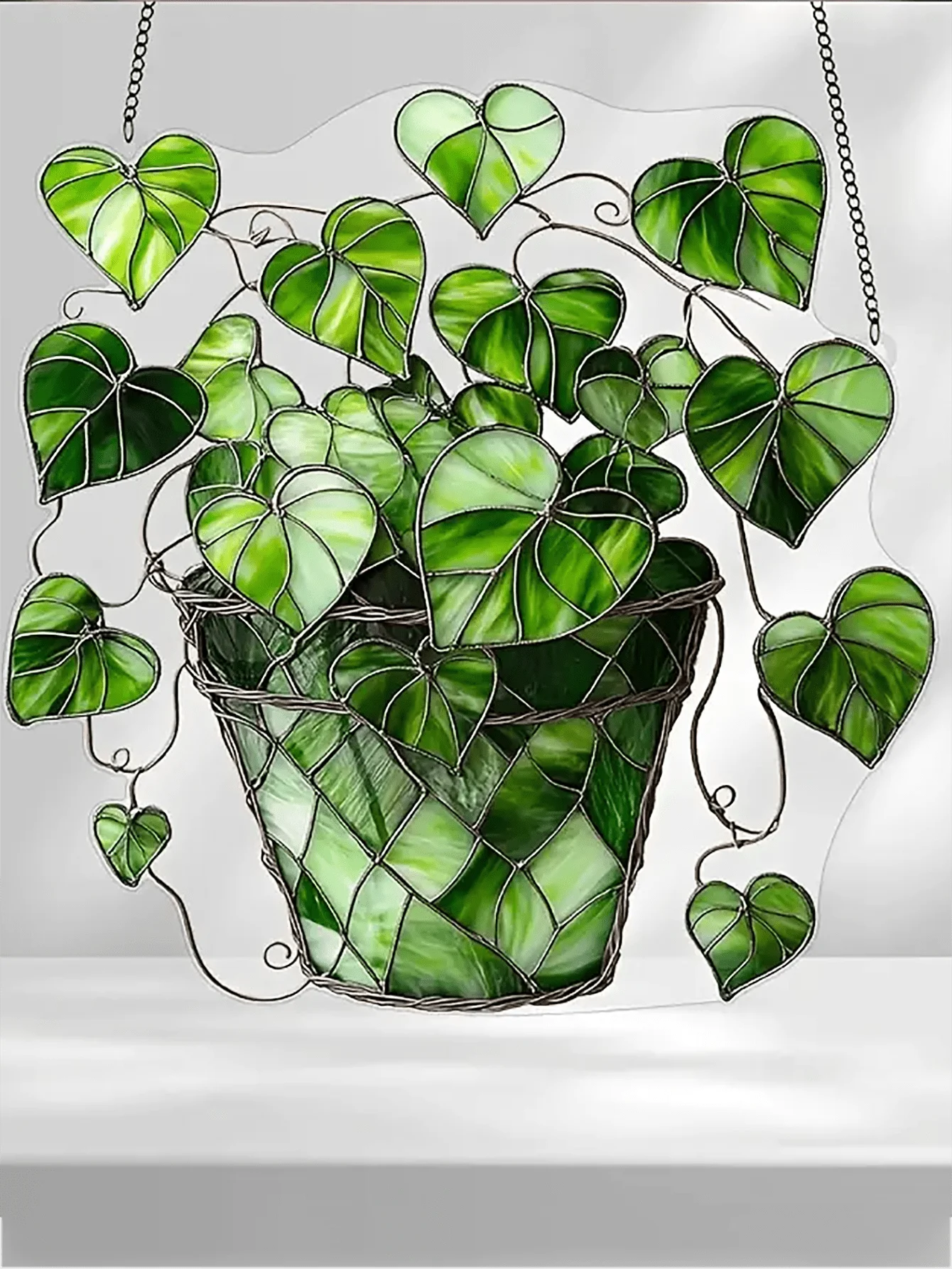 1 piece of green leafy plant sunshade, plant wall art, plant enthusiast gift, indoor garden decoration, home decoration