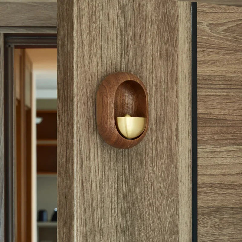 Wooden Wind Chimes Wireless  Doorbell Entrance Door Bell Decorative Wind Bell for Home Opening Hanging Decorations