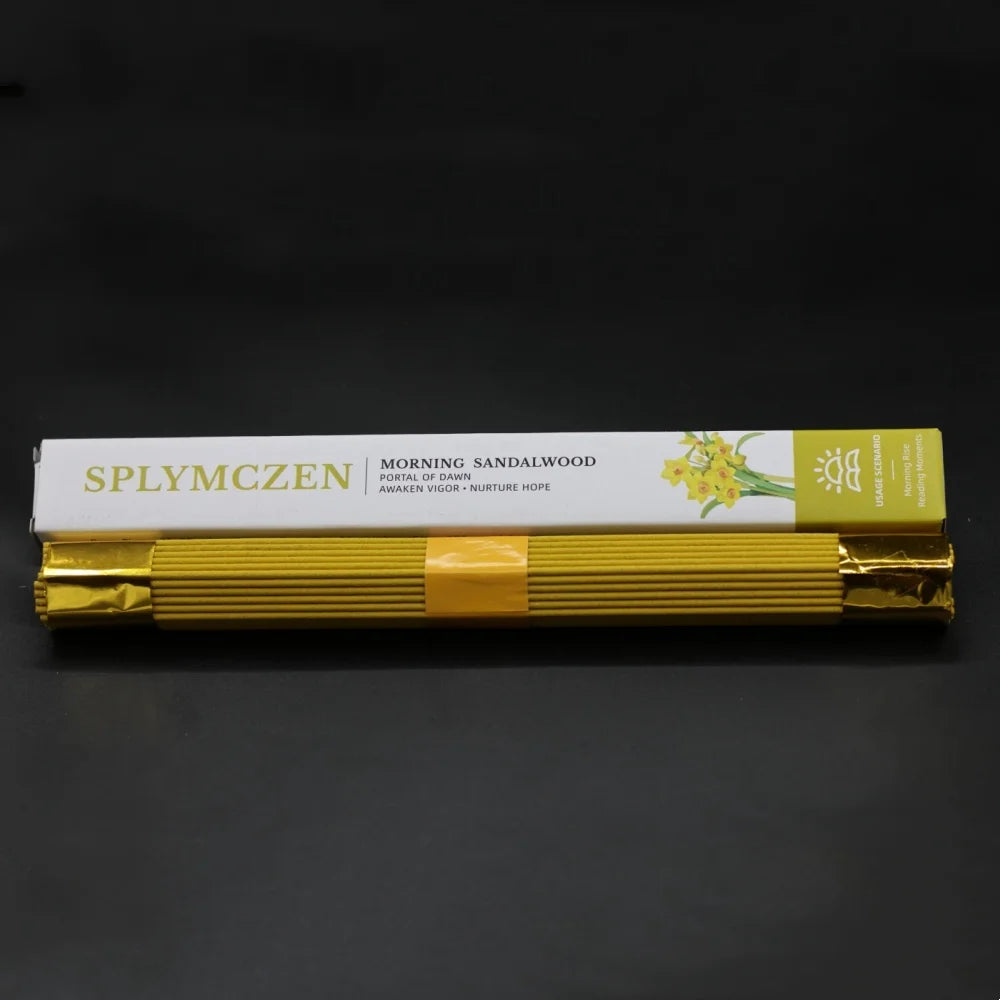 Sandalwood Incense Sticks – 6 Mood Scents for Focus, Yoga, Celebration, Home & Morning | 91 Sticks/Box (~100g)