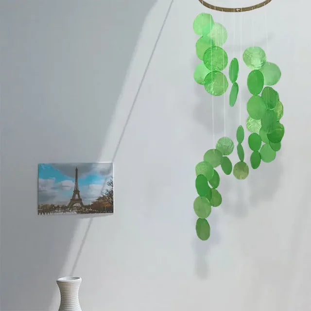 Natural Shell Wind Chimes Creative Dream Catcher Craft Outdoor Yard Welcome Guest Decoration Bedroom（Only wind chime pieces）