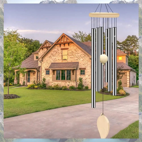 2025 Trend Wind Chimes Outdoor, Memorial Wind Chimes With Hook And 6 Tubes, Wooden Wind Chime Decor For Home, Garden, Patio