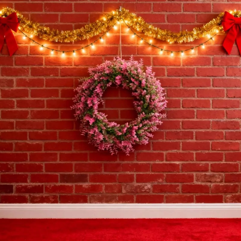 Living room home decoration artificial plant garland gardening door decoration wreath eucalyptus grass ring