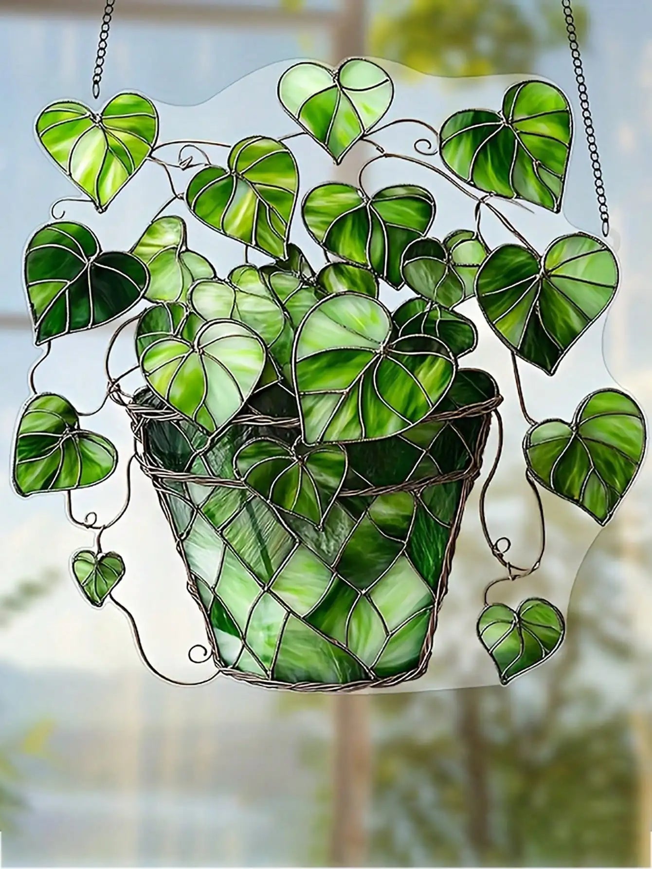 1 piece of green leafy plant sunshade, plant wall art, plant enthusiast gift, indoor garden decoration, home decoration