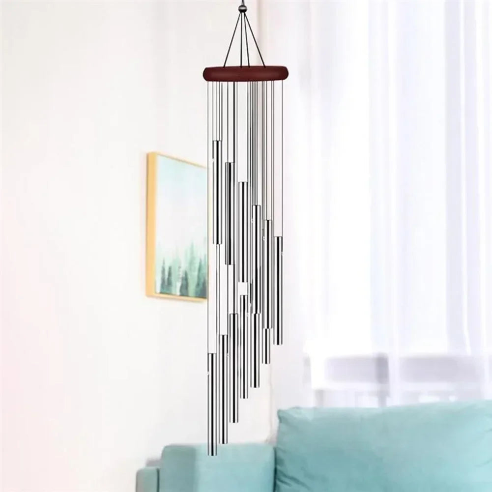 Musical Wind Chime Pipes 12Tubes Wind Chimes Gold/silver Bells Decora For Garden Living Bedroom Coffee Shop Wind Chimes Tubes US