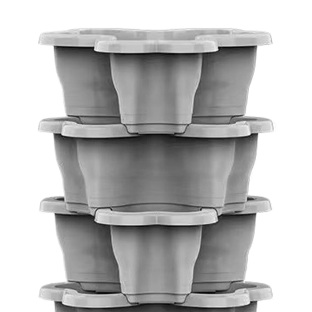 Plant Tower Indoor 6-Tier With Wheels Space Saving Stackable Vertical Planter Tower For Indoor Outdoor Home Yard Patio Raised