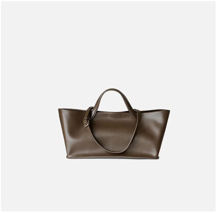 2026 New Arrival Genuine Leather Casual Totes High Quality Women Shoulder Crossbody Bags Ladies Large Versatile Handbags Coffee