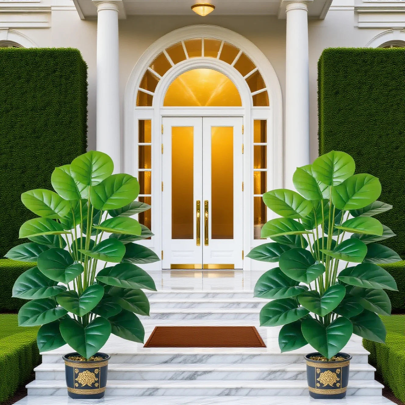 Large Artificial Pothos Plant with 24 Leaves, Tall Faux Greenery in Pot for Indoor Outdoor Decor, Perfect for Living Room, Offic