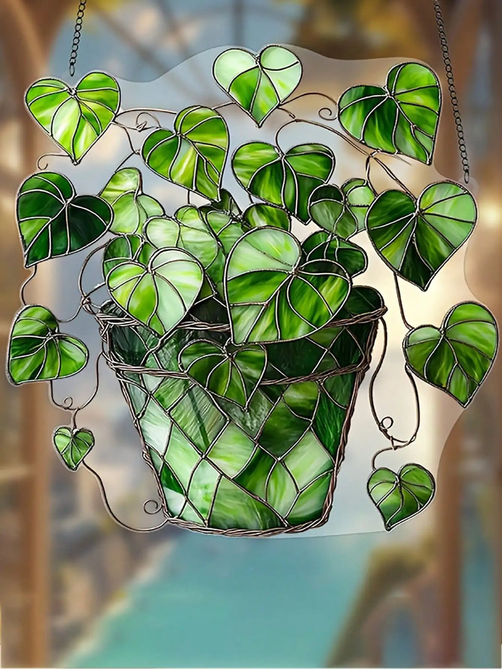 1 piece of green leafy plant sunshade, plant wall art, plant enthusiast gift, indoor garden decoration, home decoration