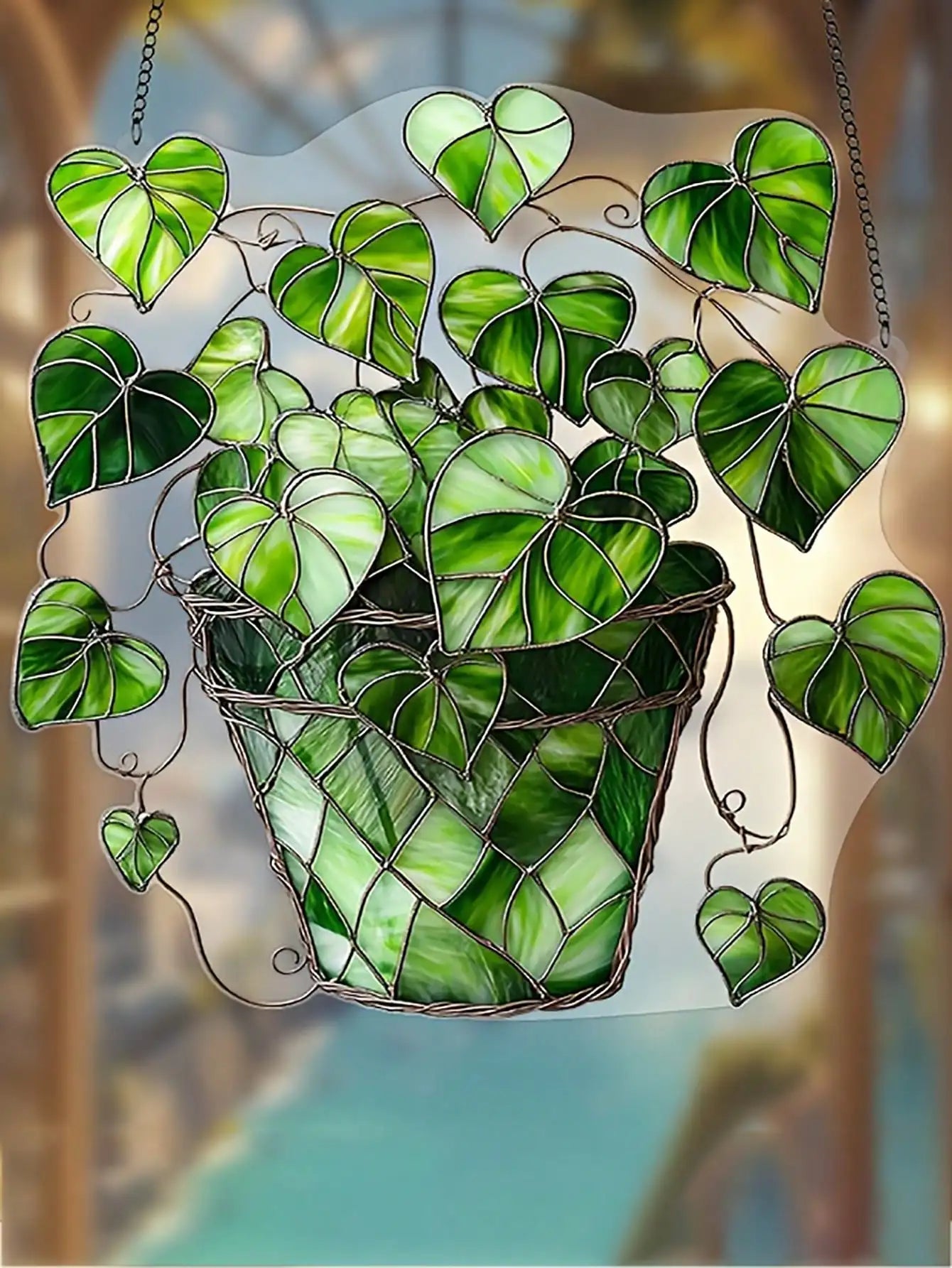 1 piece of green leafy plant sunshade, plant wall art, plant enthusiast gift, indoor garden decoration, home decoration