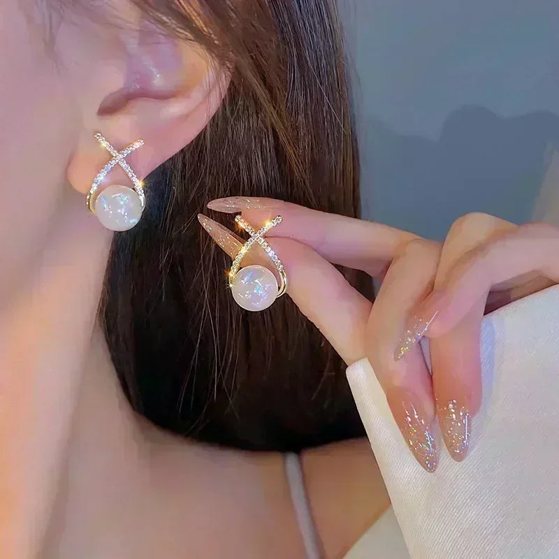 Fashion Korean Women Retro Drip Glaze Red Flower Earrings Women for Delicate Earrings Luxury Couple Engagement Jewelry Gift