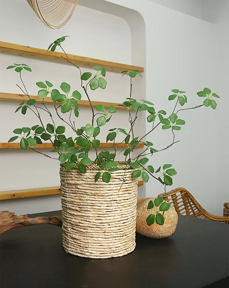 Artificial Plants Guanyin Lotus Leaf 90cm/35.4in Fresh Pastoral Style Home Decoration Living Room Table Decoration Fake Plants