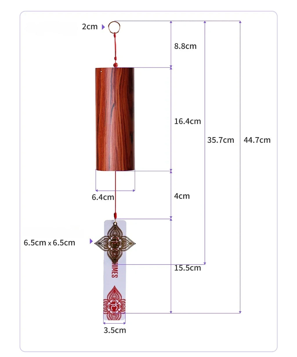 Meditation Wood Wind Chimes Landscape Sound Bell Wall Mounted Relax Chord Wind Chime Musical Instruments Sounds Accessories