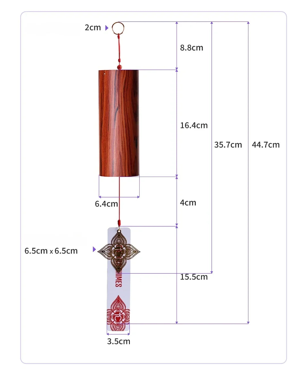 Meditation Wood Wind Chimes Landscape Sound Bell Wall Mounted Relax Chord Wind Chime Musical Instruments Sounds Accessories