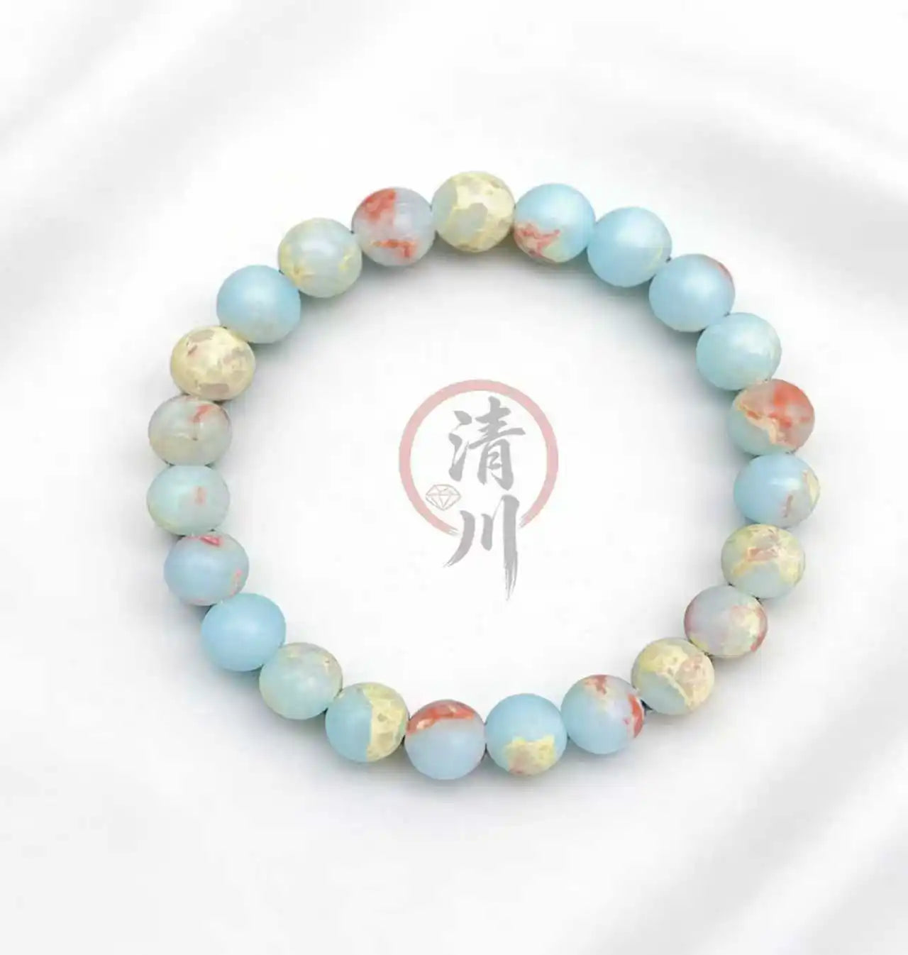 Halo Quartz and Ocean Sediment Beaded Bracelet Unisex Shoushan Stone Refreshing Purifying Magnetic Field jewelry beads