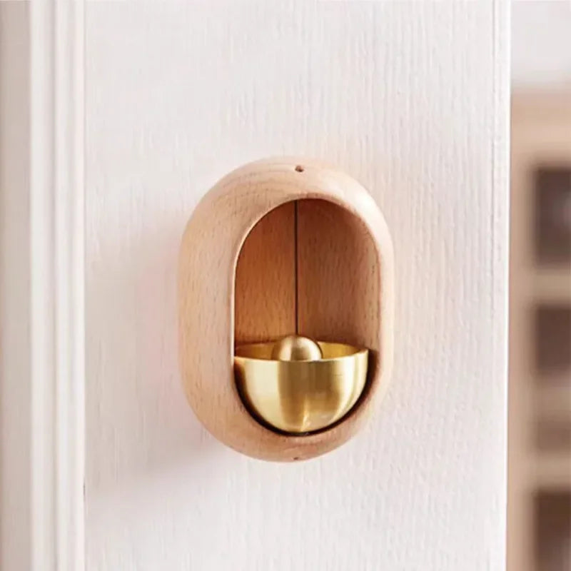 Wooden Wind Chimes Wireless  Doorbell Entrance Door Bell Decorative Wind Bell for Home Opening Hanging Decorations