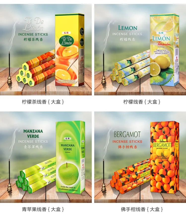 T68 20 Sticks Fragrances India Incense Stick Handmade Aromatherapy Sticks Sandalwood Lavender Meditation Incenses