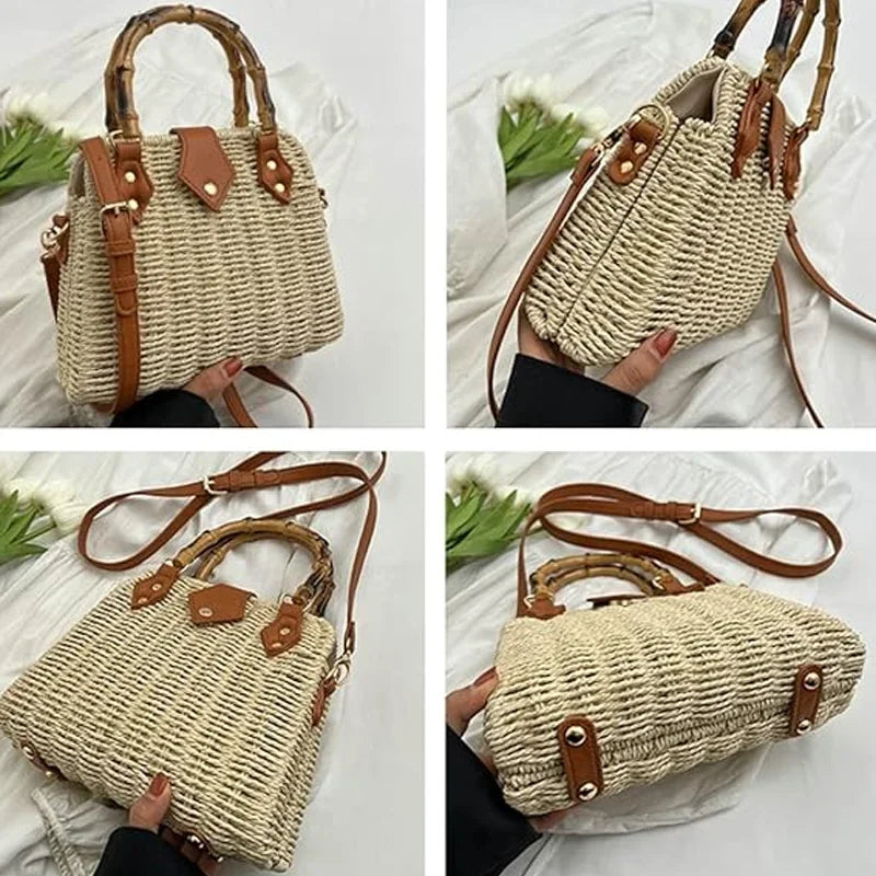 Vintage Women Bamboo Handles Purses Hand Bags U Shape Bag Strap for DIY bag Accessories Highquality Plastic Handle Replacement