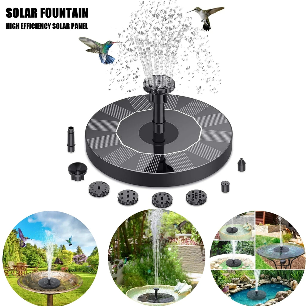 Waterfall Fountain Mini Solar Water Fountain Pool Pond Garden Decoration Outdoor Bird Bath Solar Powered Fountain Floating Water
