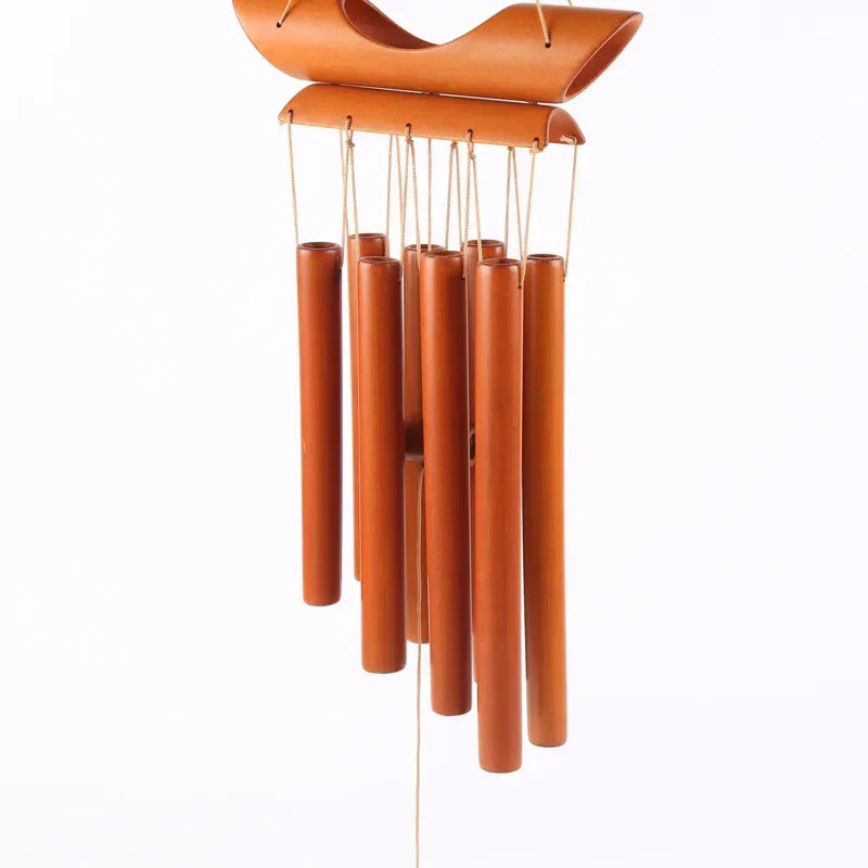 Natural Wind Chimes Handmade Tubes Bamboo Bell Outdoor Yard Garden Windchime Crafts  Indoors Pendant Balcony Home Hotel Decor