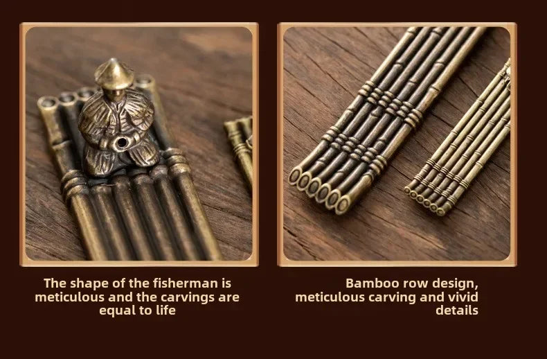 Creative Incense Holder Boat Fishing Men Insence Burner Japanese Style Incense Stick Burners Aromatherapy Ornament Home Decor