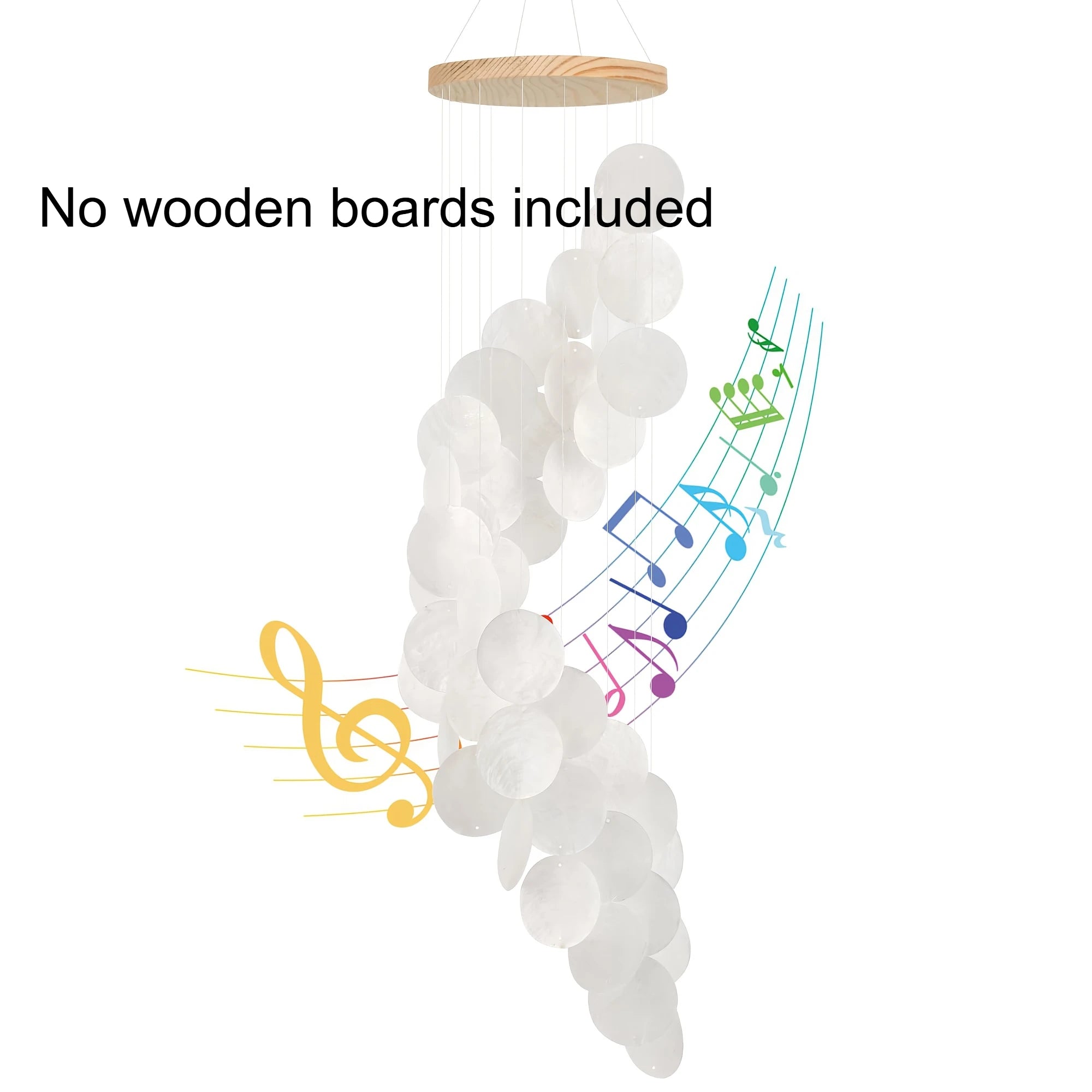Natural Shell Wind Chimes Creative Dream Catcher Craft Outdoor Yard Welcome Guest Decoration Bedroom（Only wind chime pieces）