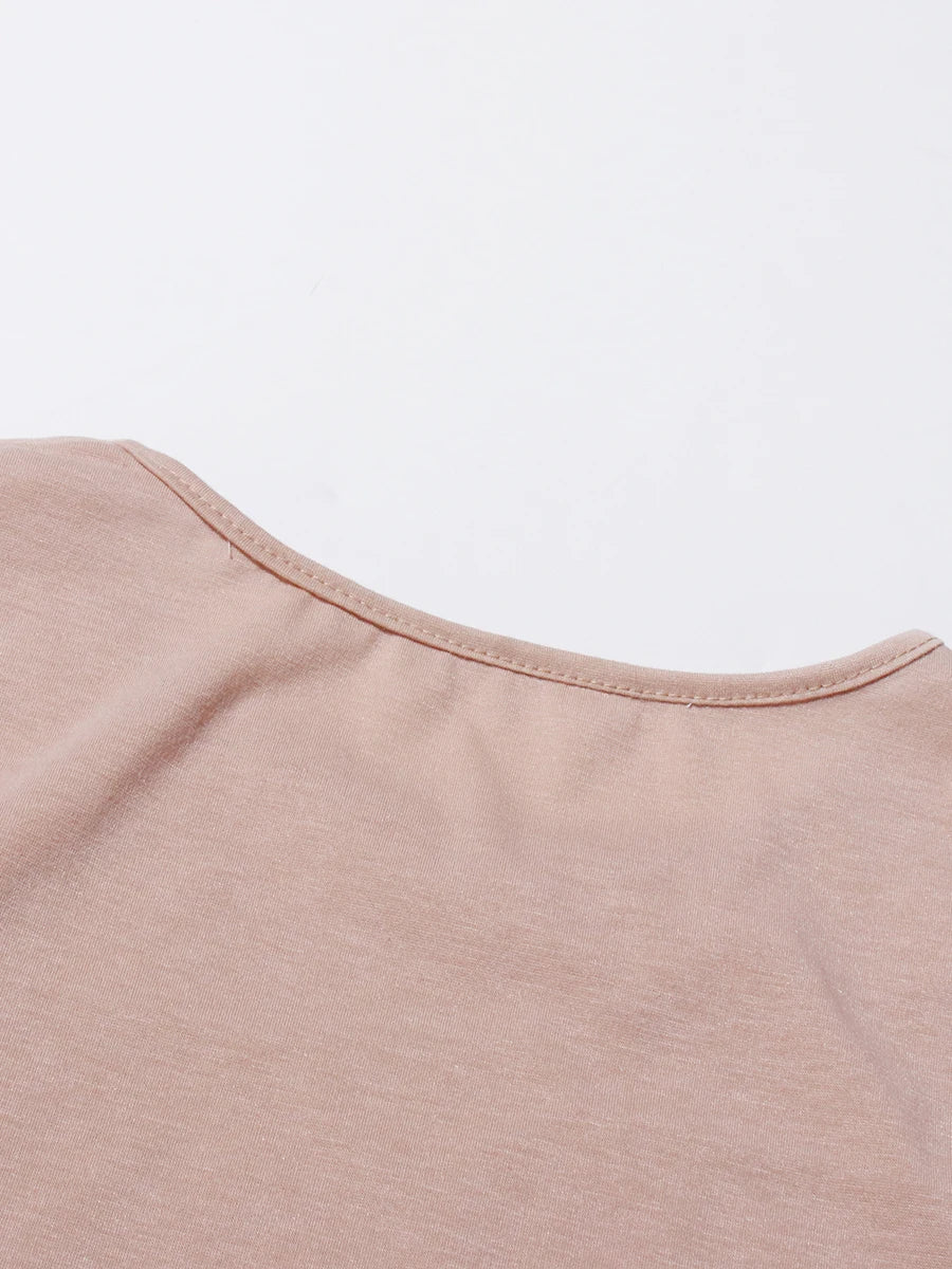 TWOTWINSTYLE Solid Slimming Spliced Ruffles Dresses for Women Round Neck Long Sleeves Patchwork Hollow Out Dress Female Clothing