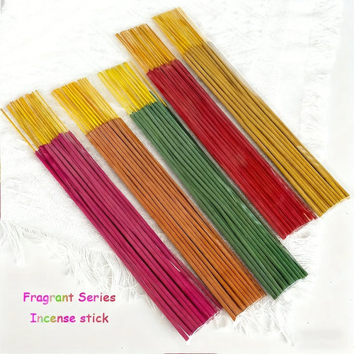 150 High-Quality Handmade Fruit-Flavored Incense Sticks, Strawberry, Peach, Watermelon, Cantaloupe, Orange, Grapefruit, with a Burning Time of up to 45 to 60 Minutes Suitable for Courtyards, Meditation, Fitness, Yoga, Hotels,