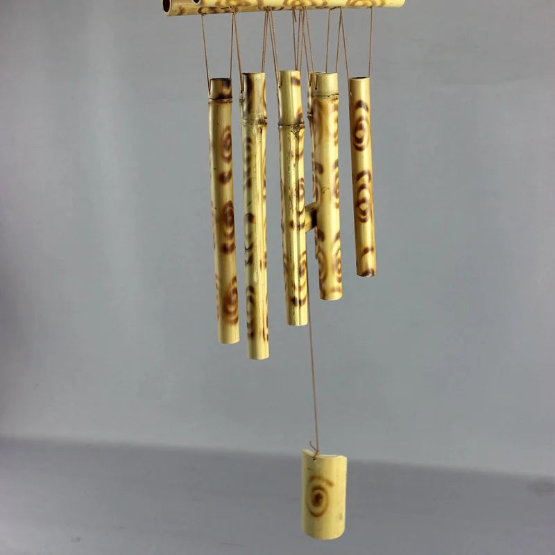 Natural Wind Chimes Handmade Tubes Bamboo Bell Outdoor Yard Garden Windchime Crafts  Indoors Pendant Balcony Home Hotel Decor