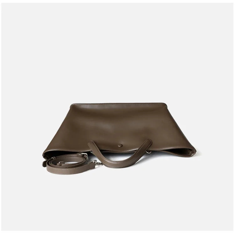 2026 New Arrival Genuine Leather Casual Totes High Quality Women Shoulder Crossbody Bags Ladies Large Versatile Handbags Coffee