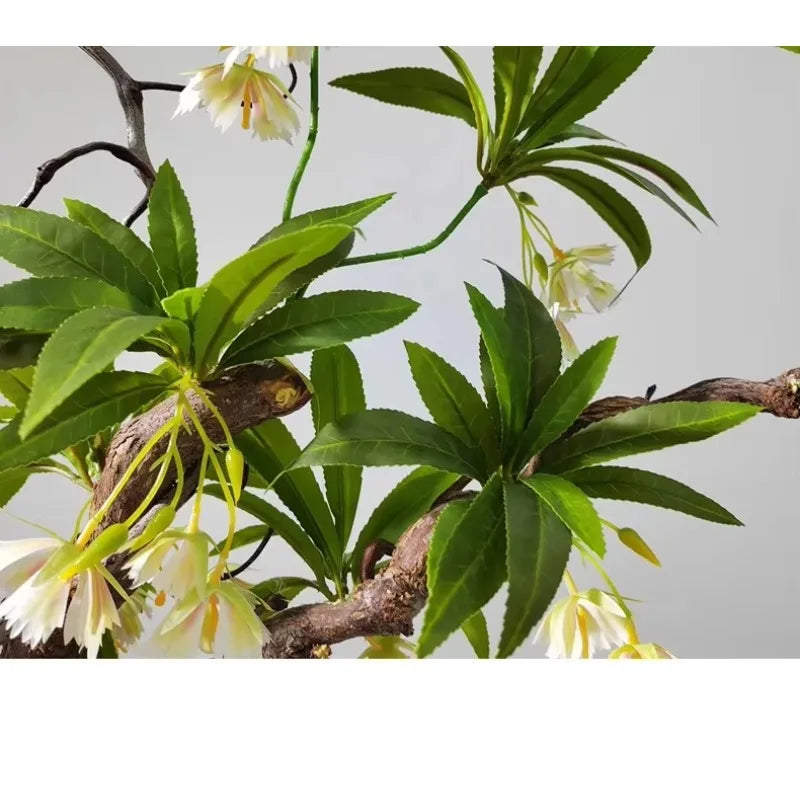 Not Real Plants with Vase Flower Artificial Plants and Flowers for Home Office Artificial Tree Desktop Ornaments