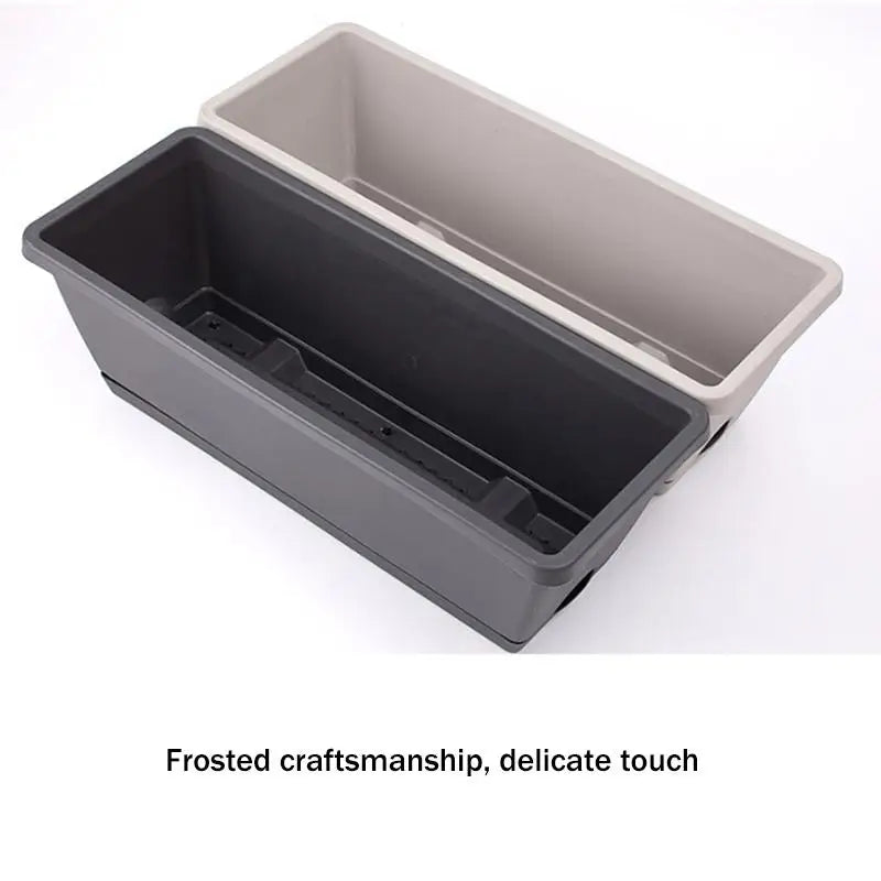Indoor Self Absorbing Flower Pot For Vegetables Compact With Drainage Tray For Office Windowsill Or Home Decor