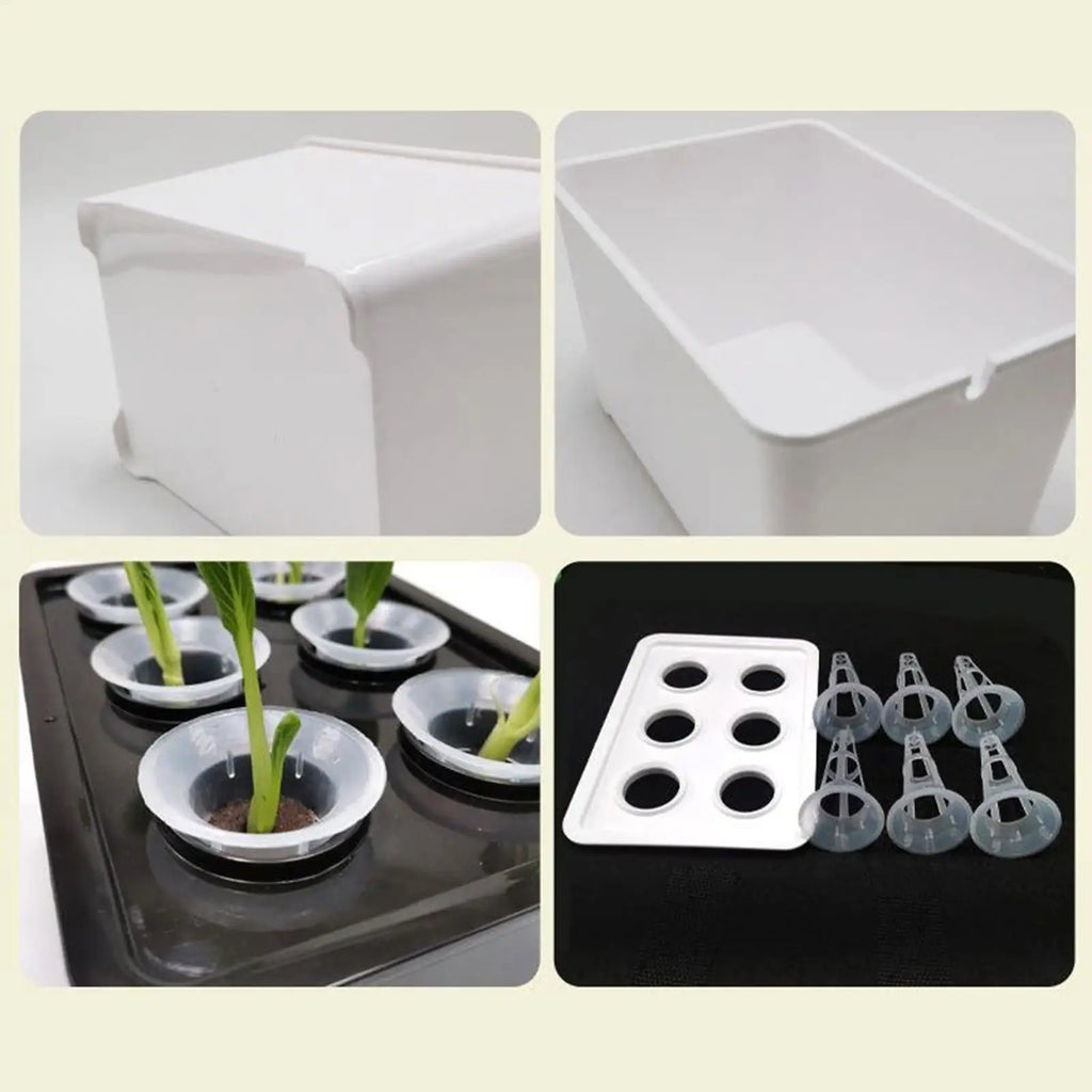 Indoor Hydroponic Planting Kit Complete Seedling Box for Growing Lettuce, Flowers on Balcony, in Apartments & Hotels