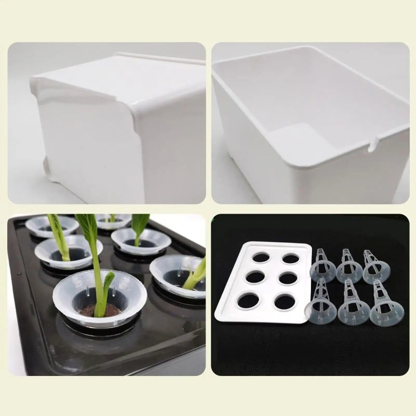 Indoor Hydroponic Planting Kit Complete Seedling Box for Growing Lettuce, Flowers on Balcony, in Apartments & Hotels