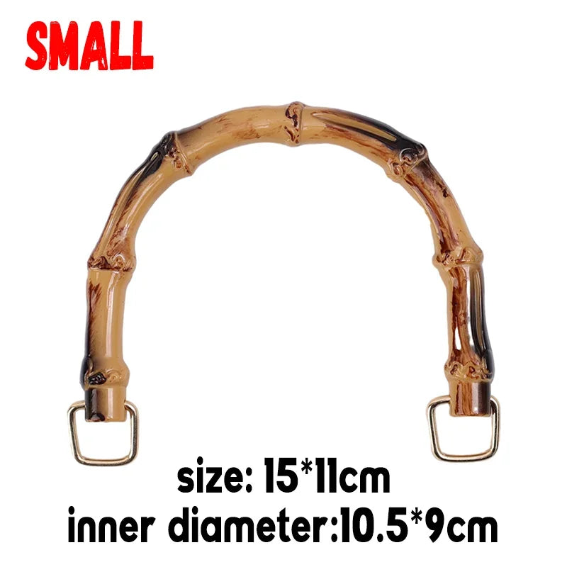 Vintage Women Bamboo Handles Purses Hand Bags U Shape Bag Strap for DIY bag Accessories Highquality Plastic Handle Replacement